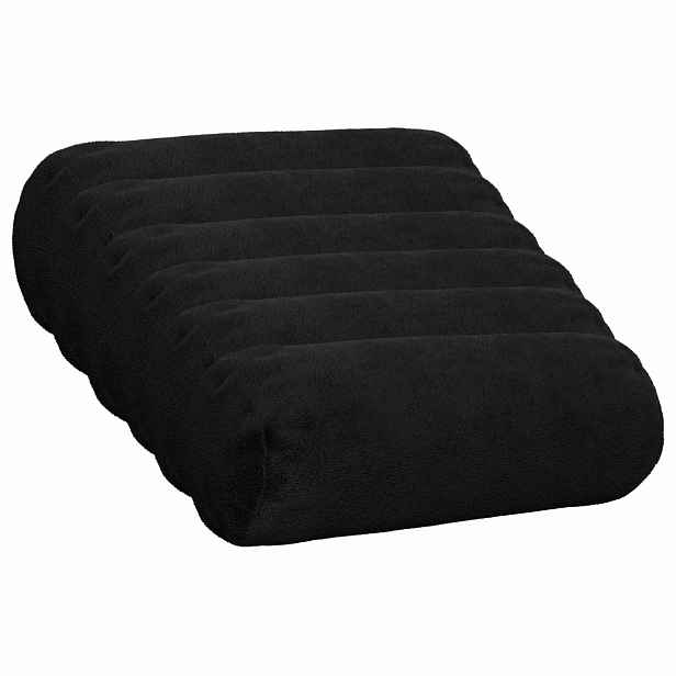 vidaXL Povlak na polštář 6 pcs HEERLEN Černá Ø 15 x 40 cm Flanel