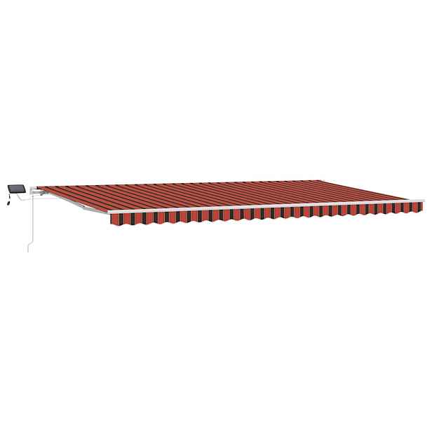vidaXL Stahovací markýza oranžová a hnědá 600 × 350 cm Látka a hliník
