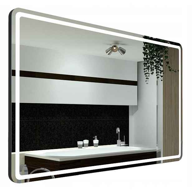 Zrcadlo Zaoblené Madrid s krytem 140 x 90 cm