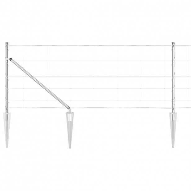 vidaXL Svařované drátěné ploty s hroty 25 x 0,8 m Pozinkovaná ocel