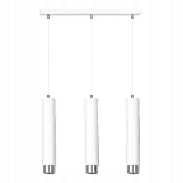 Emibig Lustr Kibo 3xGU10 Bílý/Chrom, Závěsná lampa IP20