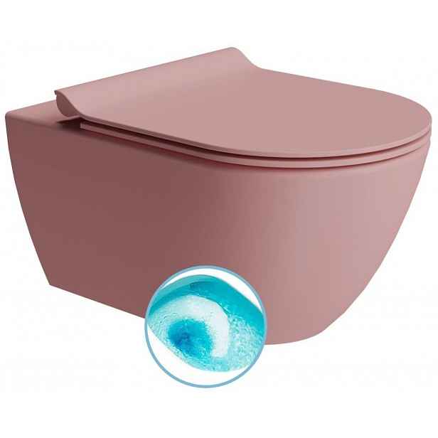 GSI - PURA závěsná WC mísa, Swirlflush, 36x55cm, blush dual-mat 881524