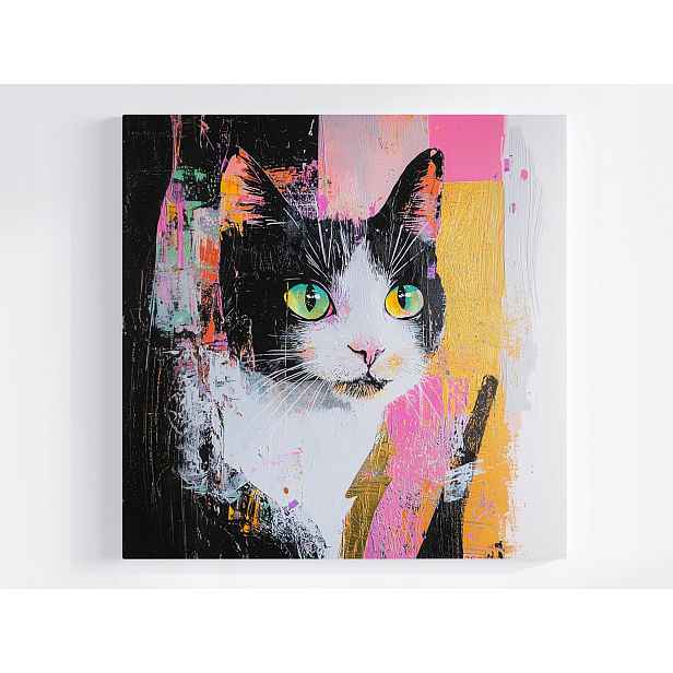 Obraz Na Plátně Canvas Portrét Kočka Graffiti Street Pop Art Urban 50x50