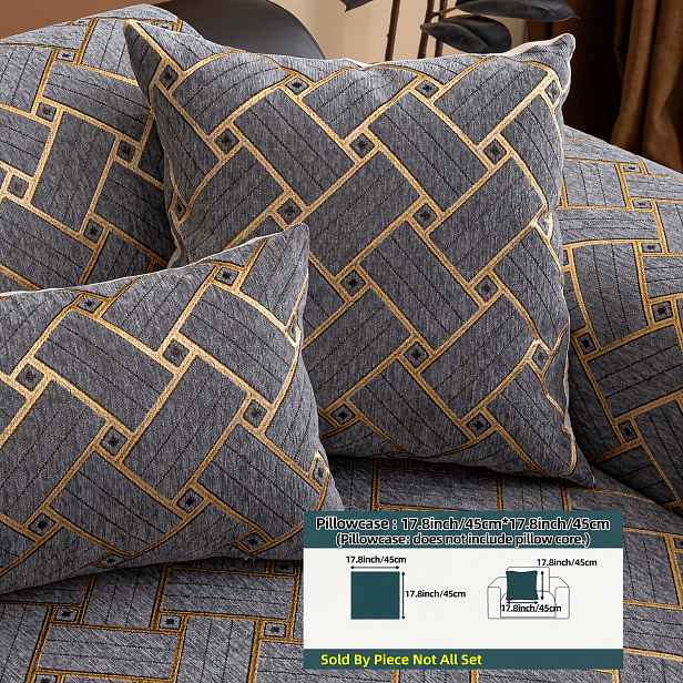 TEMU 1 ks Chenille potah na polštář pohovky s designem a diamantovým vzorem - potah na sedák/opěradlo/rukohled/potah na polštář (prodává se