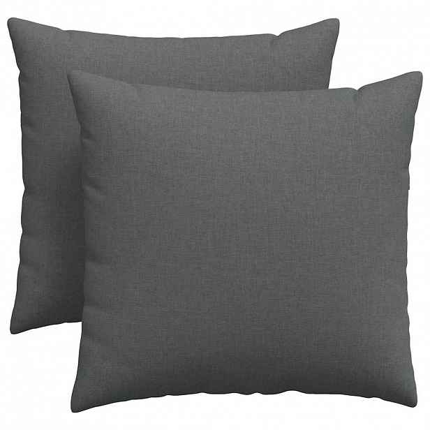 vidaXL Pohovkové polštáře 2 ks textil Tmavě šedá 45 x 45 cm