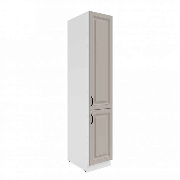 Vysoká potravinová skříňka Stilo 40 DK-210 2F Barva korpusu: Bílá, Barva dvířek: Clay Grey