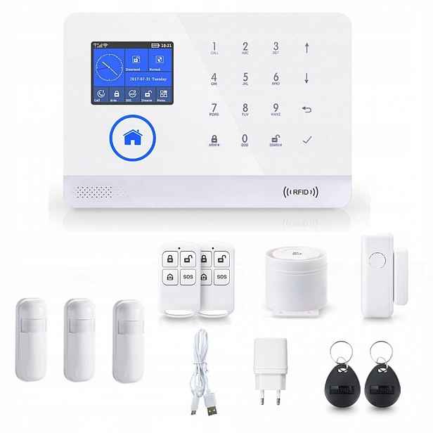 Alarmový Systém LCD 2.4' Gsm WiFi Tuya Smart Pl 3xPIR