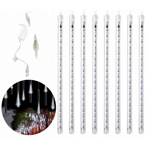 Lampičky Rampouchy Meteory Padající Sníh 80 CM 8 Bílá