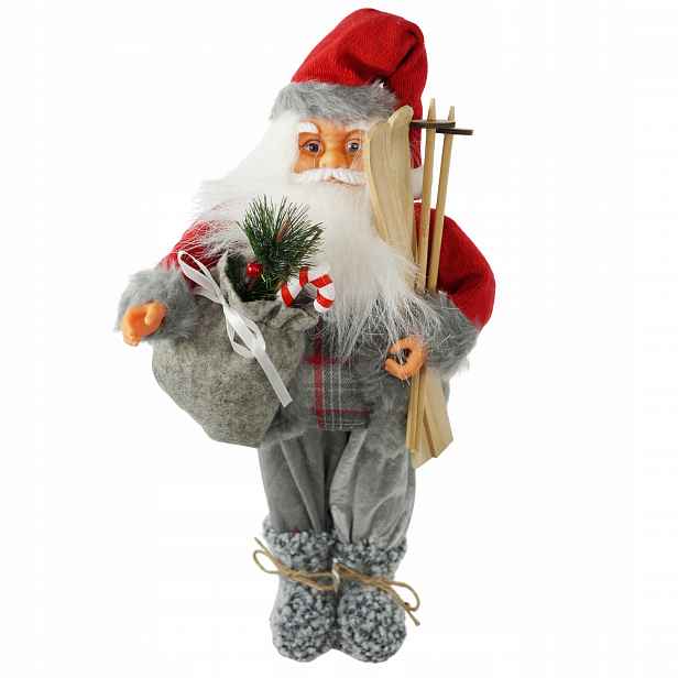 Dekorativní dárek Mikuláš na vánoční stromeček, stojící vánoční figurka 47 cm