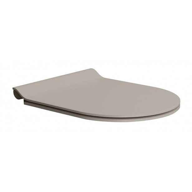 GSI - WC sedátko, SLIM, Soft Close, Quick Release, tortora mat/chrom MS86CSN05