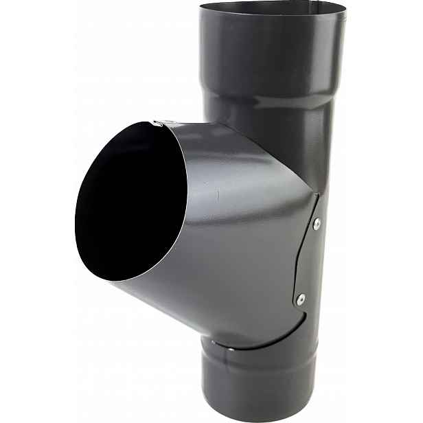 T-rozdělovač 60° pro odtokové trubky 90 mm Galeco Ocel grafit Ral 7015