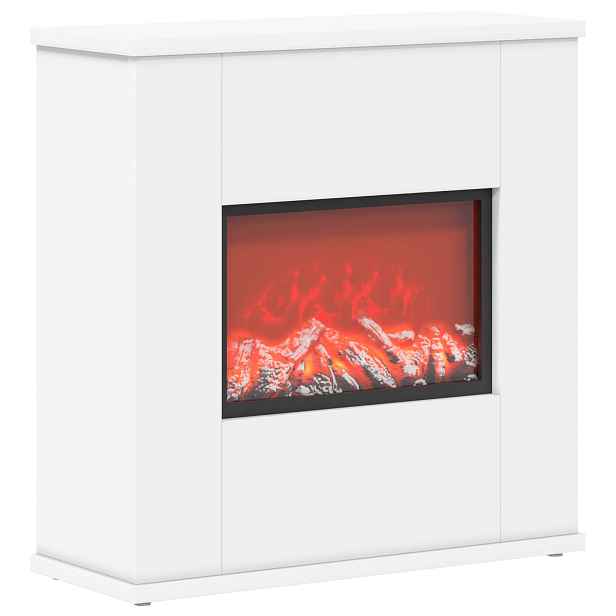 vidaXL Elektrický krb Bílá 47 x 18 x 48 cm Kompozitní dřevo