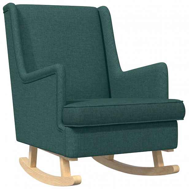 vidaXL Houpací křeslo Tmavě zelená 62 x 80 x 85 cm textil