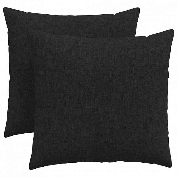vidaXL Pohovkové polštáře 2 ks textil Černá 45 x 45 cm