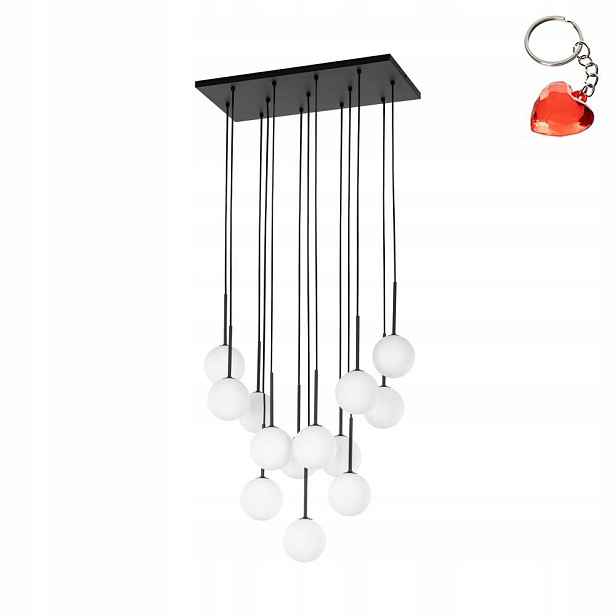 Závěsná Stropní Svítidlo Lustr Bílý Kov 13 zdrojů G9 150 cm Tk Lighting