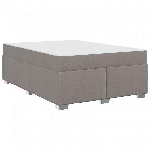 vidaXL Rám postele Taupe 140 x 200 cm textil