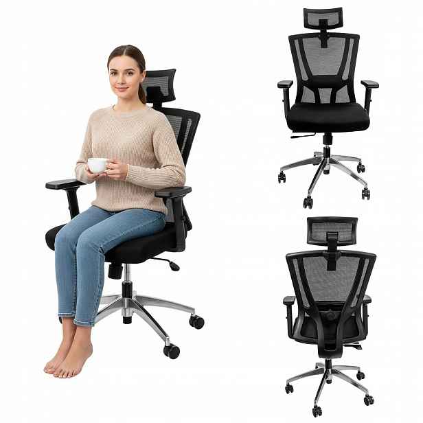 Kancelářská židle Furvero Otočná, ergonomická, nastavitelná Zenith