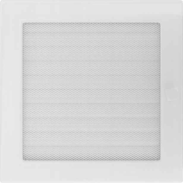 Ventilační mřížka do krbu 22x22 bílá s žaluzií