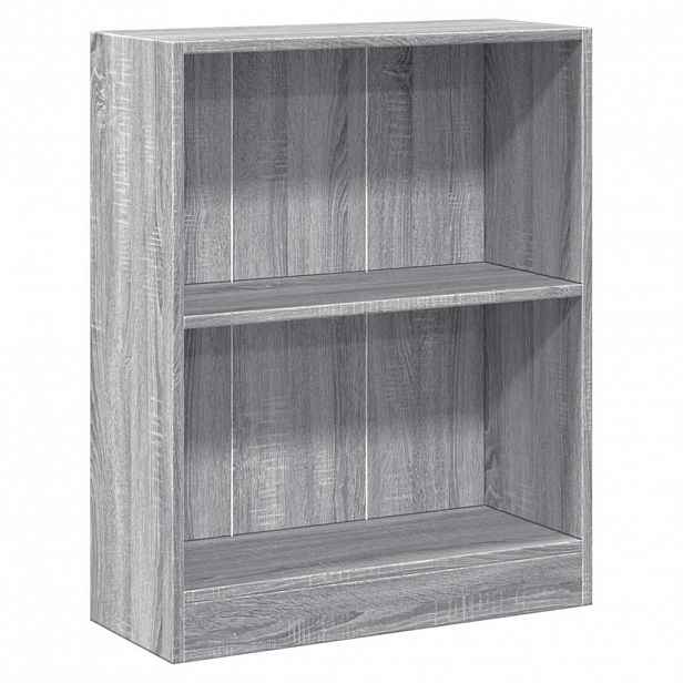 vidaXL Knihovna šedá sonoma 60 x 24 x 76 cm kompozitní dřevo