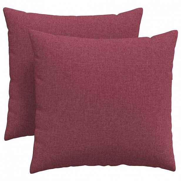 vidaXL Pohovkové polštáře 2 ks textil Víno Červené 45 x 45 cm