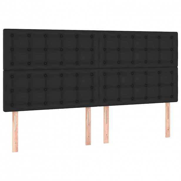 vidaXL Čelo postele černé 160x5x118/128 cm umělá kůže