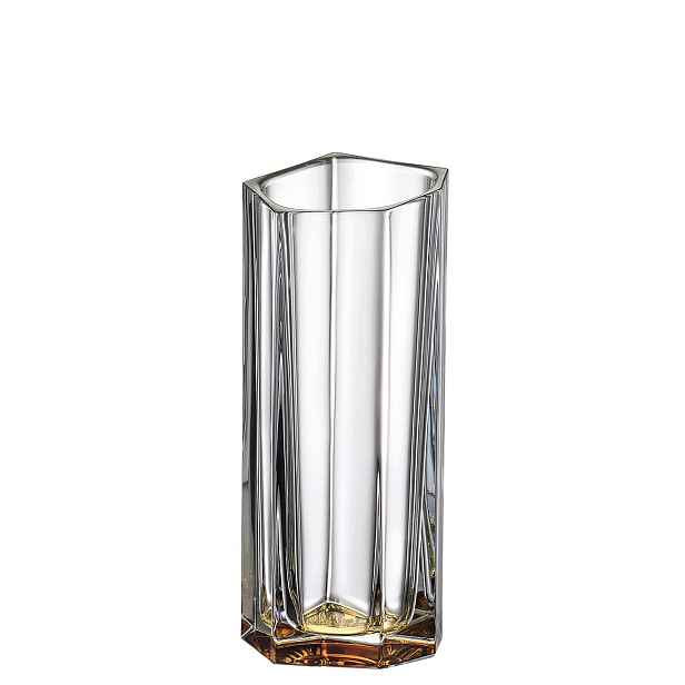 Bohemia Bazalt Amber Bottom Váza 300 MM