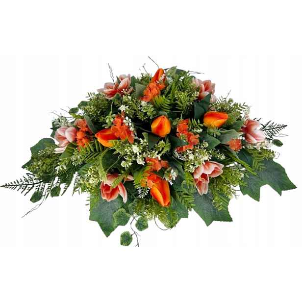 Dekorace na hrob, magnólie a tulipány Den otců