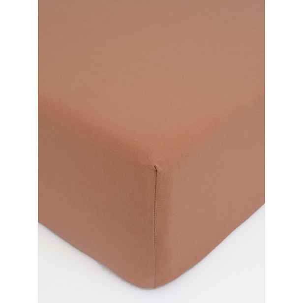 MKLuzkoviny.cz Jersey prostěradlo do postýlky Classic 60 x 120 cm – terakota