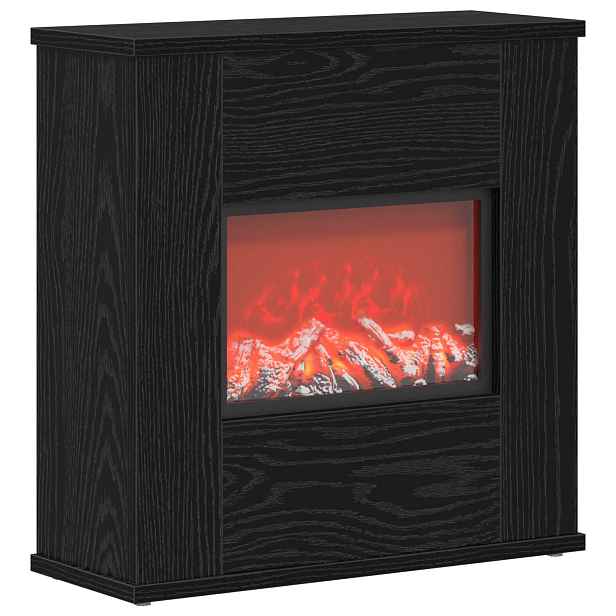 vidaXL Elektrický krb Černý dub 47 x 18 x 48 cm Kompozitní dřevo