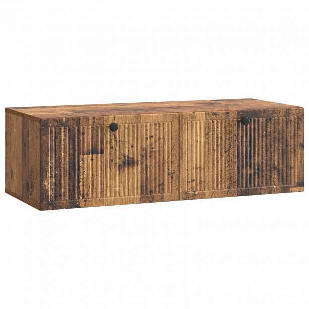 vidaXL Nástěnná TV skříň Staré dřevo 98 x 41 x 30 cm Kompozitní dřevo