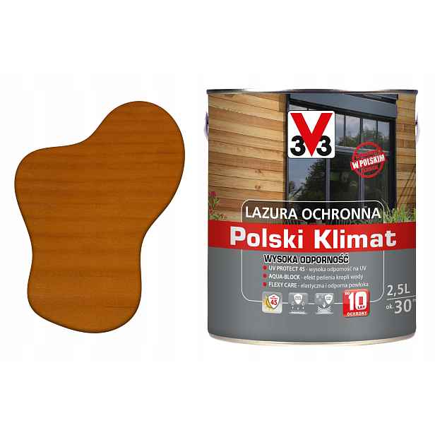 3V3 Výkonný lakovací nátěr na dřevo s dekorativní impregnací na dřevo Extra