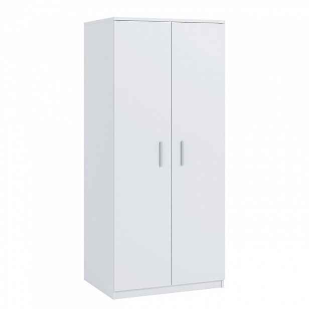 Dvoudveřová šatní skříň 90 cm CORTLAND - bílá