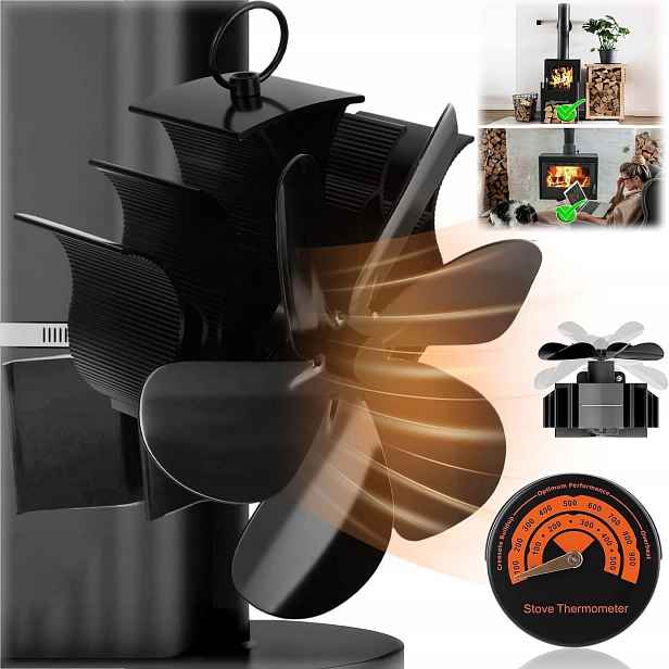 Termoelektrický Krbový Ventilátor Distributor Teplého Vzduchu, Silný
