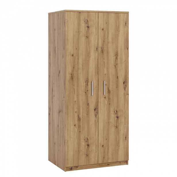 Dvoudveřová šatní skříň 90 cm CORTLAND - dub artisan