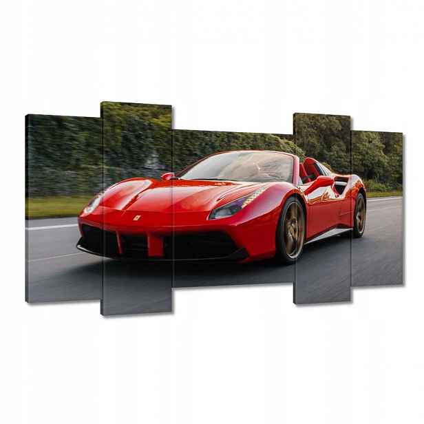 Obrazy 120x65 Červené Ferrari Cesta