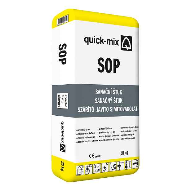 Omítka sanační štuková Sakret/Quick-mix SOP 30kg