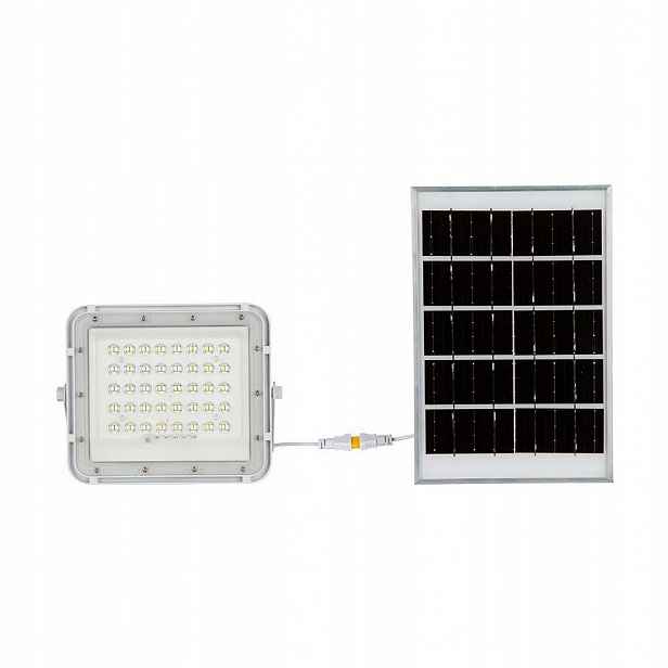 V-tac Solární Led zářič 10W dálkový ovladač auto časovač IP65 VT-80W-W 6400K