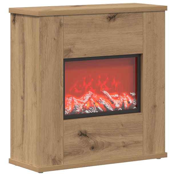 vidaXL Elektrický krb Dub artisan 47 x 18 x 48 cm Kompozitní dřevo