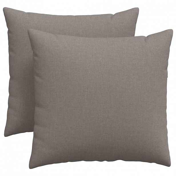 vidaXL Pohovkové polštáře 2 ks textil Taupe 45 x 45 cm