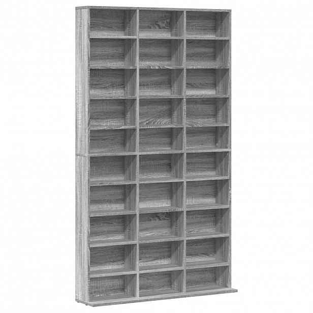 vidaXL Skříňka na CD šedá sonoma 102 x 23 x 177,5 cm kompozitní dřevo