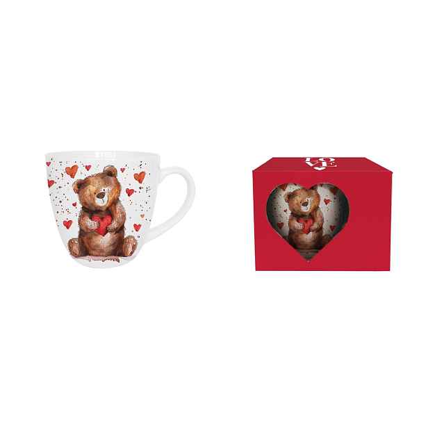 DUO - Hrnek 460ml TEDDY BEAR HEART