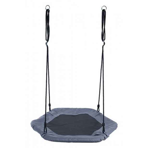 Ecotoys Šestihranná houpačka Čapí hnízdo Šedá (průměr 92 cm)