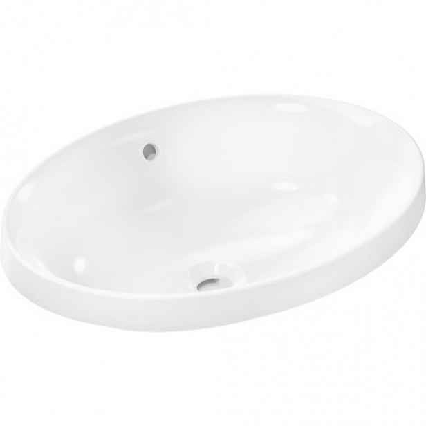 Hansgrohe Xuniva D zápustné umyvadlo 55x40 cm bez otvoru pro baterii, s přepadem 61058450