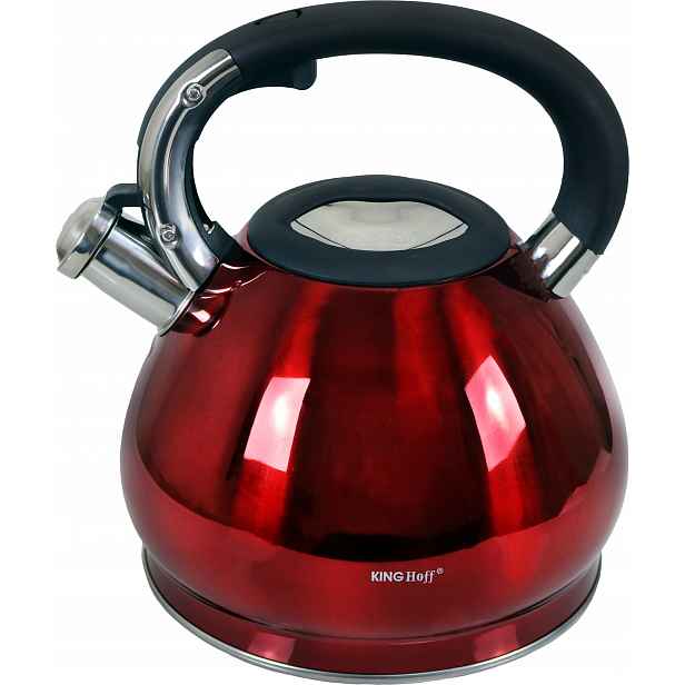 Robustní Konvice s píšťalkou Ocelová Indukce Plyn 3.4L KingHoff Premium