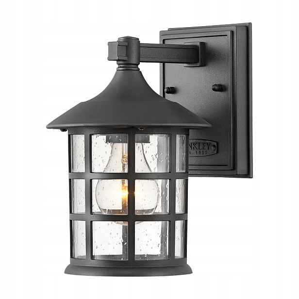 Venkovní nástěnné svítidlo klasická lampa kulatý černá IP44 Hinkley