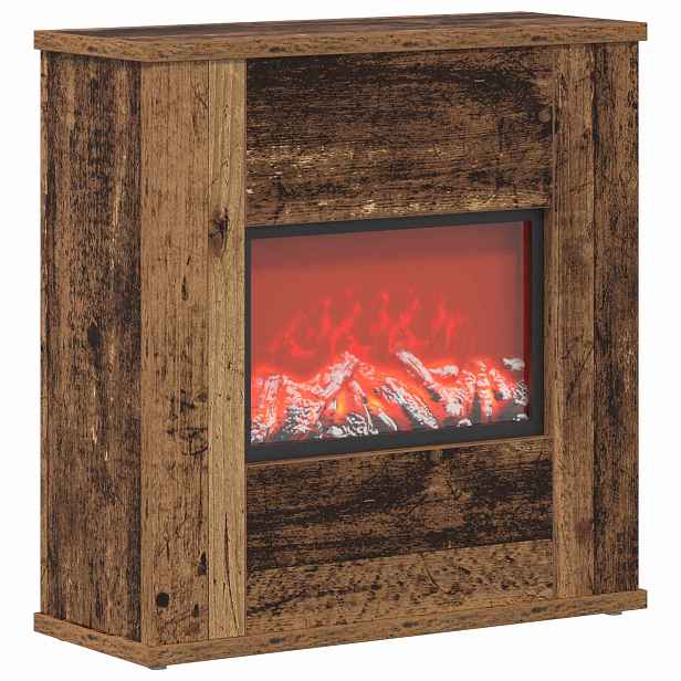 vidaXL Elektrický krb Staré dřevo 47 x 18 x 48 cm Kompozitní dřevo