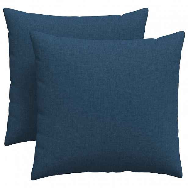 vidaXL Pohovkové polštáře 2 ks textil Modrá 45 x 45 cm