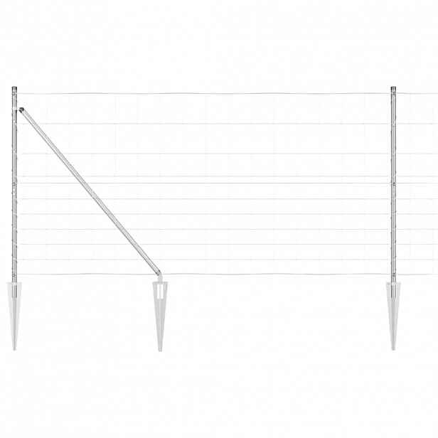 vidaXL Svařované drátěné ploty s hroty 25 x 1,2 m Pozinkovaná ocel