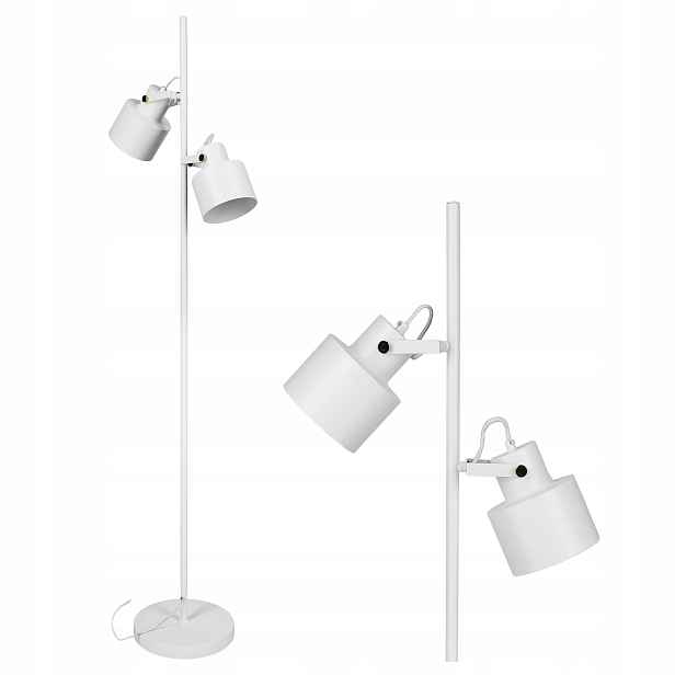 Stojací Led lampa na čtení Noční 2x E27 Vypínač 135 cm