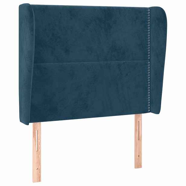 vidaXL Čelo postele typu ušák tmavě hnědé 103x23x118/128 cm textil